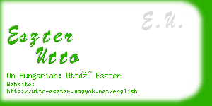 eszter utto business card